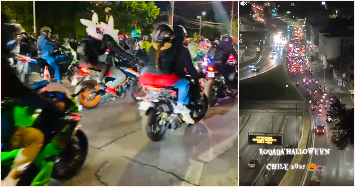 Motociclistas desoyeron al Gobierno e igual realizaron “rodadas” en Halloween: 10 detenidos en la RM