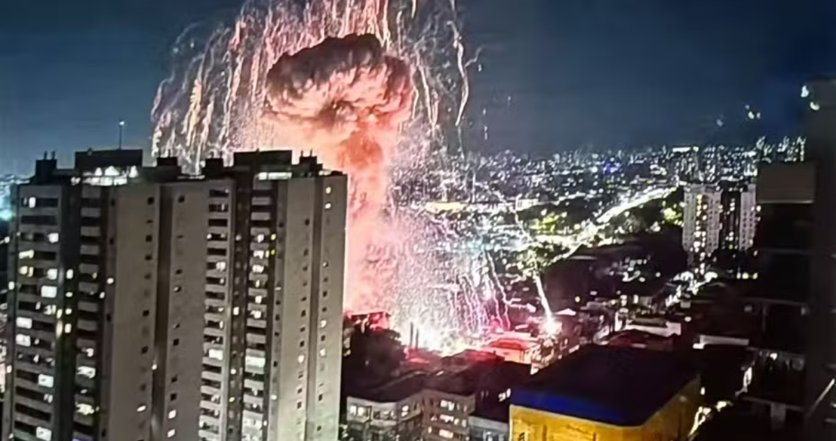Imagen de la explosión en la zona este de Sao Paulo