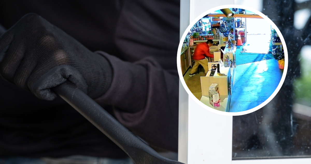 Imagen de contexto de robo y captura de video de seguridad