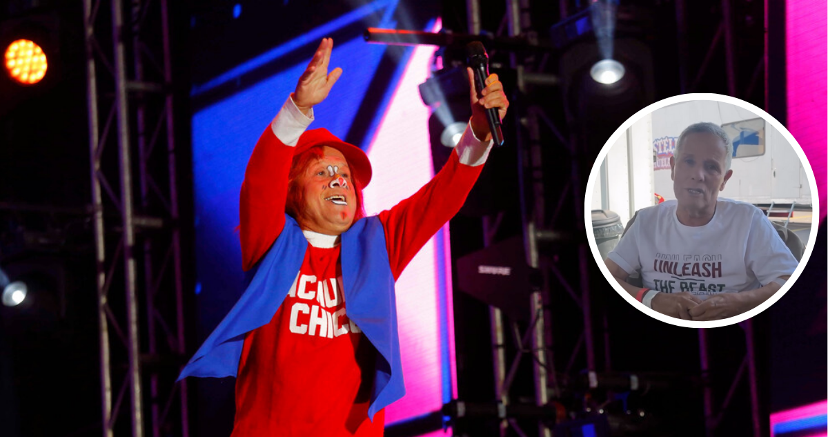 Agustín Maluenda como su personaje Tachuela Chico tras sufrir infarto