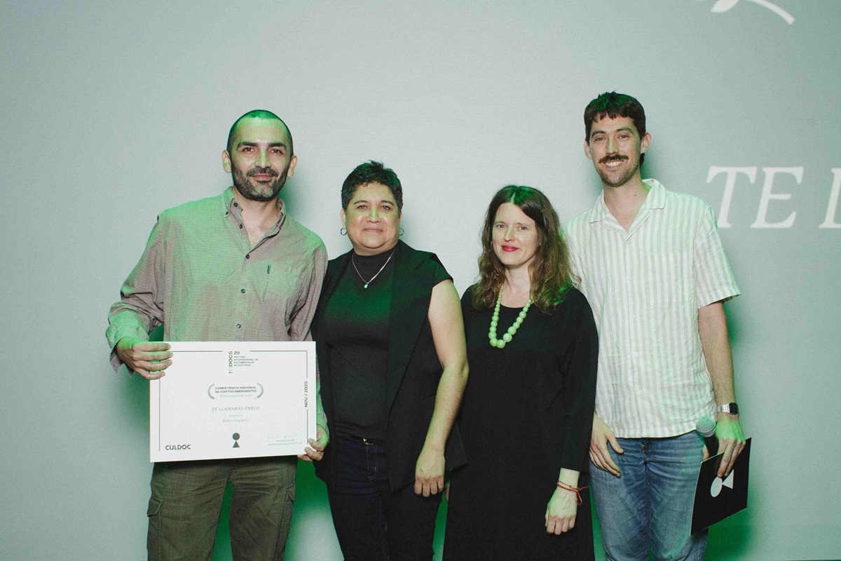 Te llamarás Pablo de Pablo Vergara E. junto a jurado Cortos Emergentes Crédito Tom Chenette