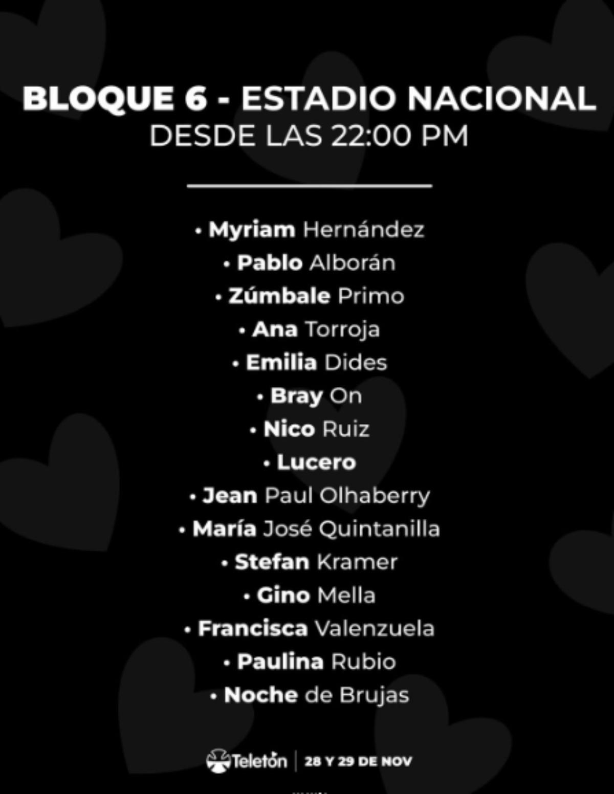 Teletón 2025: Los artistas y las sorpresas que veremos en el Estadio Nacional 