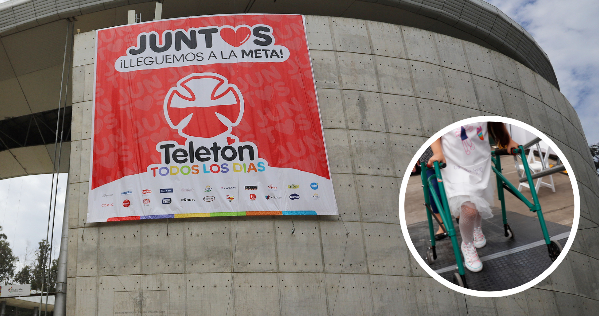 Foto de contexto de centro Teletón y de niña