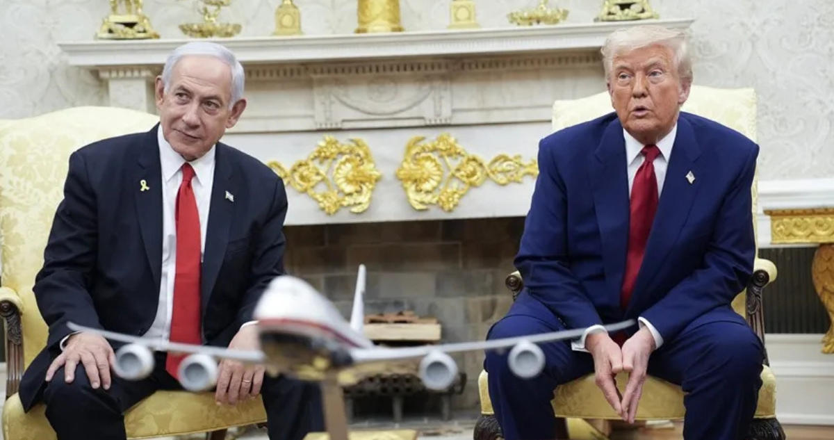 Imagen de archivo del primer ministro israelí, Benjamin Netanyahu, y el presidente de EEUU, Donald Trump