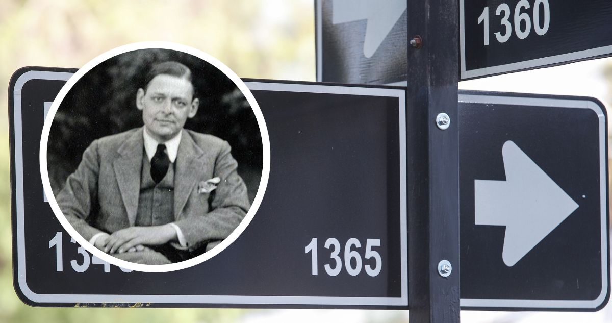 Foto de contexto de T.S.Eliot y señalética