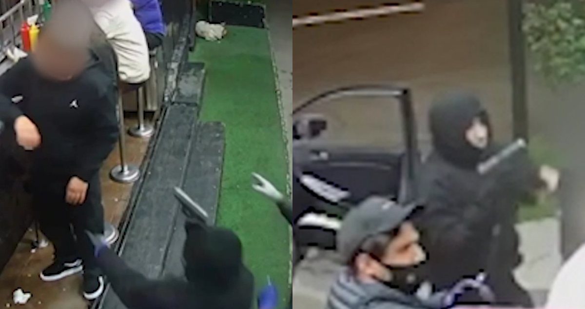 VIDEO | Captan cómo delincuentes armados asaltan a víctimas en local de comida rápida de La Florida