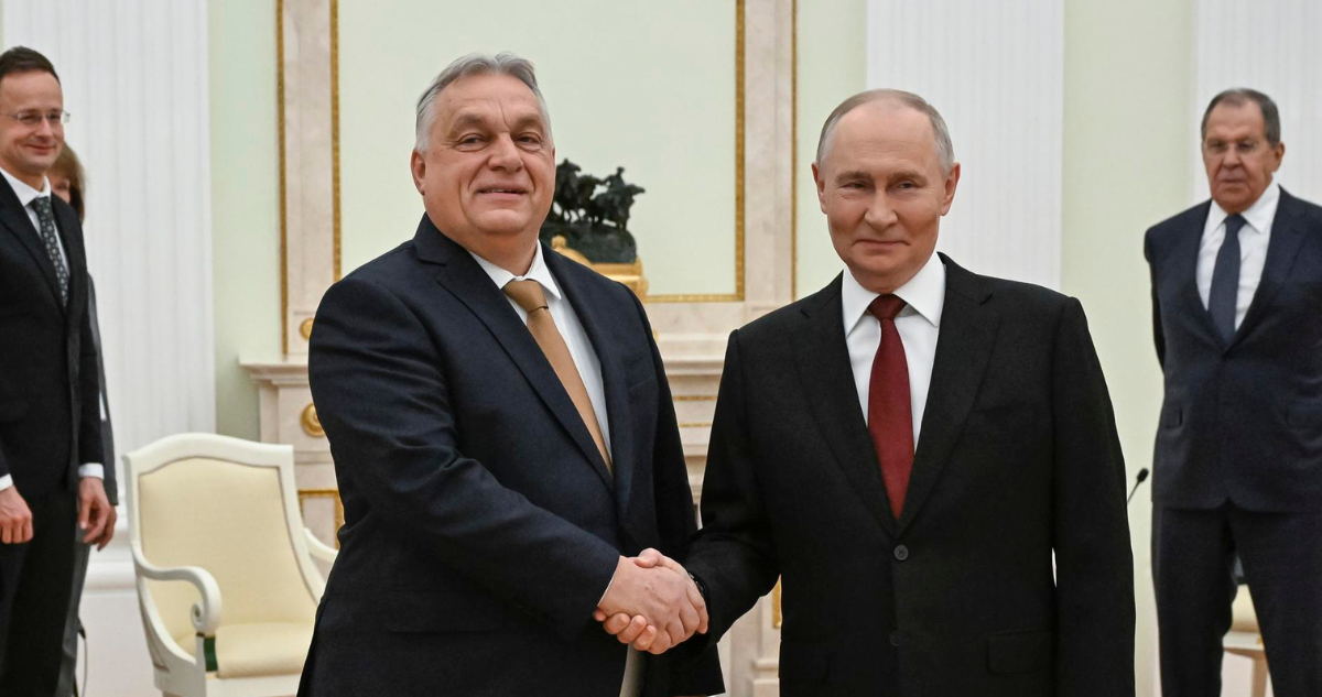 El primer ministro húngaro, Víktor Orbán, y el presidente ruso, Vladímir Putin