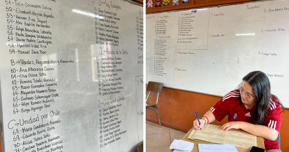 Fotografías de vocal de mesa con perfecta letra