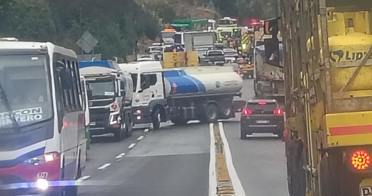 Colisión múltiple ruta las palmas