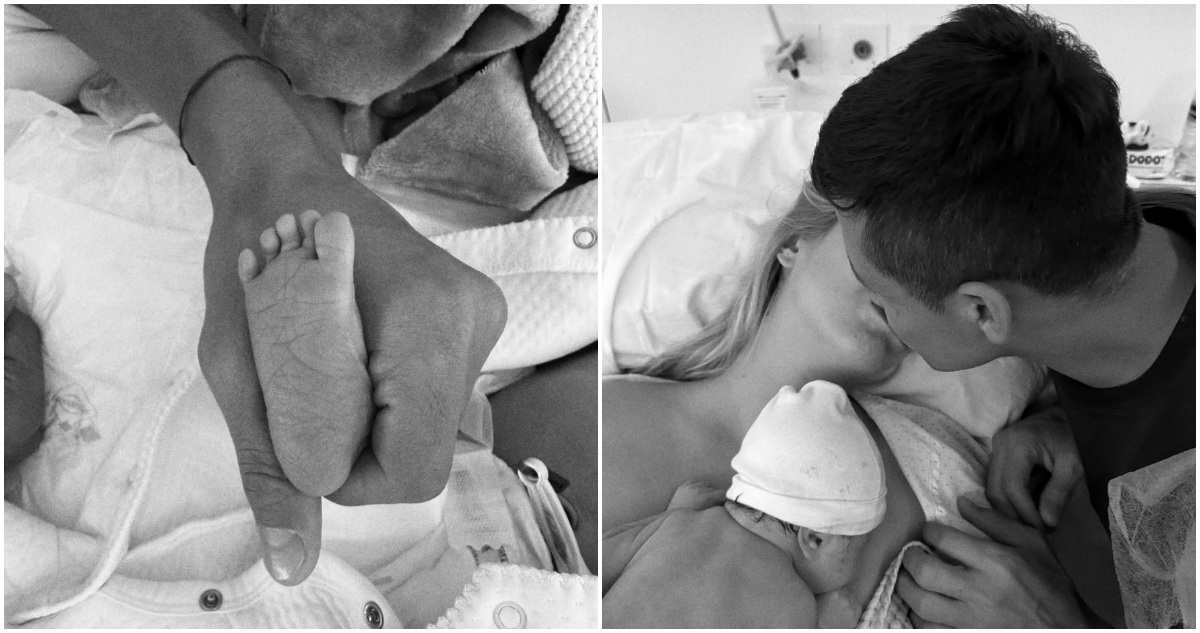 Alexis Sánchez y su bebé junto a Alexandra Litvinova