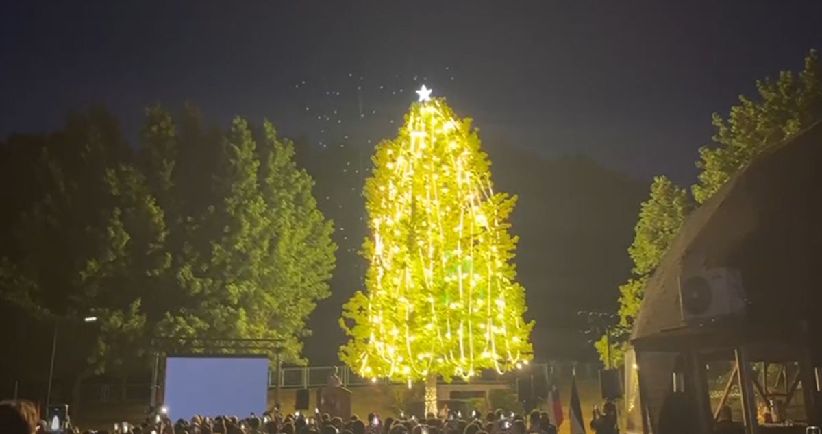 Comunidad Palestina enciende por primera vez en Chiguayante el árbol navideño en Estadio Árabe