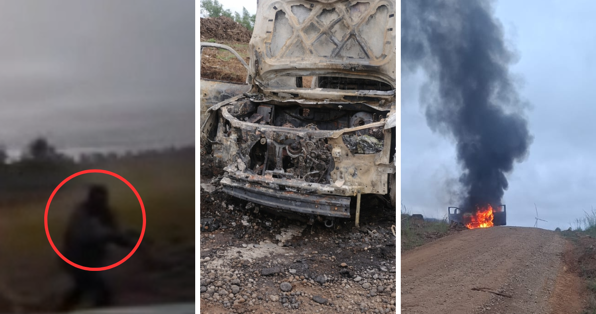 Video muestra instante previo a ataque de encapuchados que dejó camioneta destruida en Collipulli