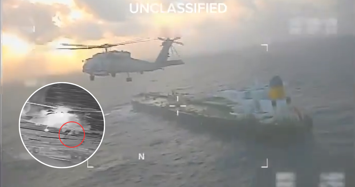 VIDEO | El momento en que EEUU intercepta petrolero de bandera panameña que salió de Venezuela