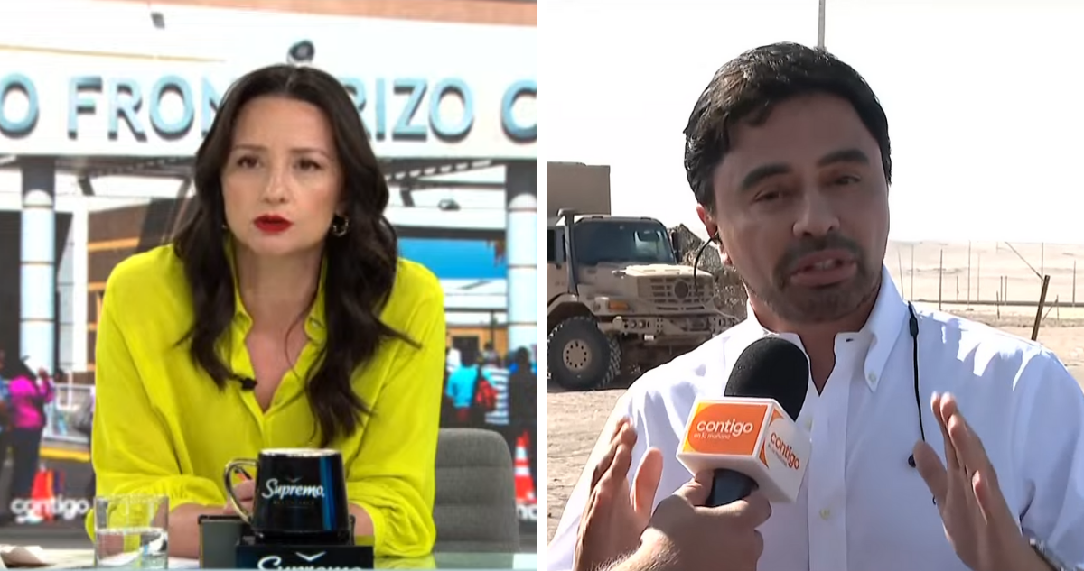 Captura de Andrea Arístegui y Rodolfo Carter discutiendo en matinal de CHV, ‘Contigo en la mañana’