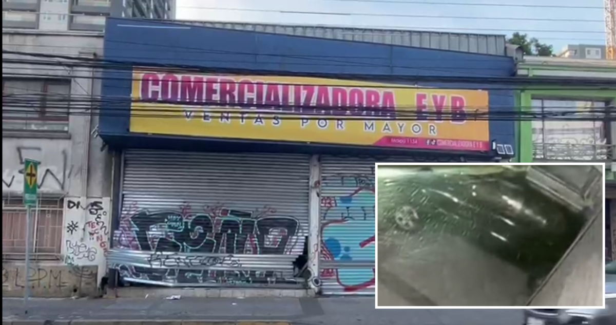 Delincuentes usan auto para destruir cortinas metálicas de local comercial en Concepción