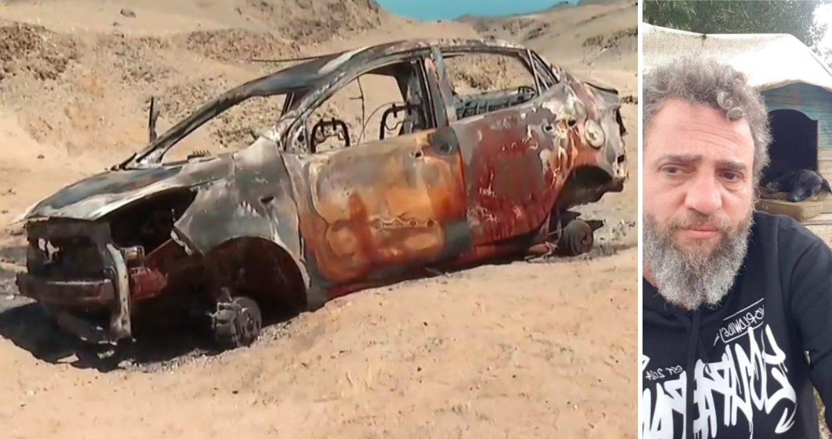 Encuentran en el desierto auto de turista turco desaparecido: vehículo estaba quemado