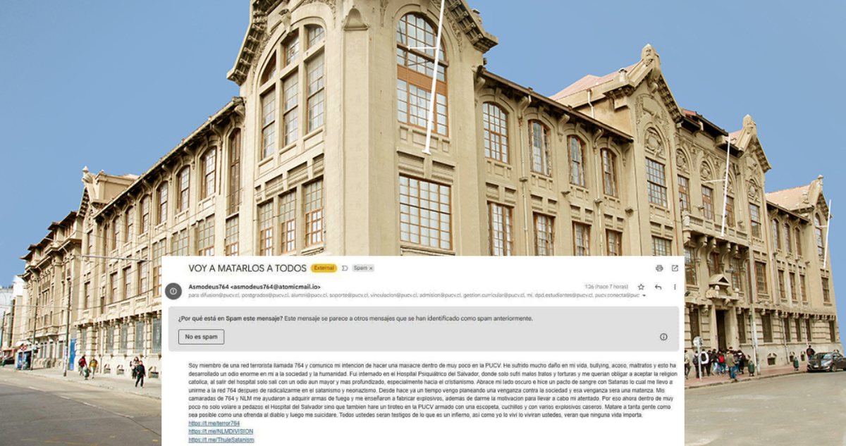 Valparaíso: Ingresan denuncia por amenaza “satánica y neonazi” de tiroteo en PUCV y hospital