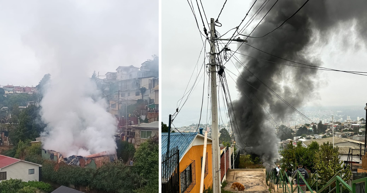 Voraz incendio de casa en Viña del Mar termina con una persona fallecida