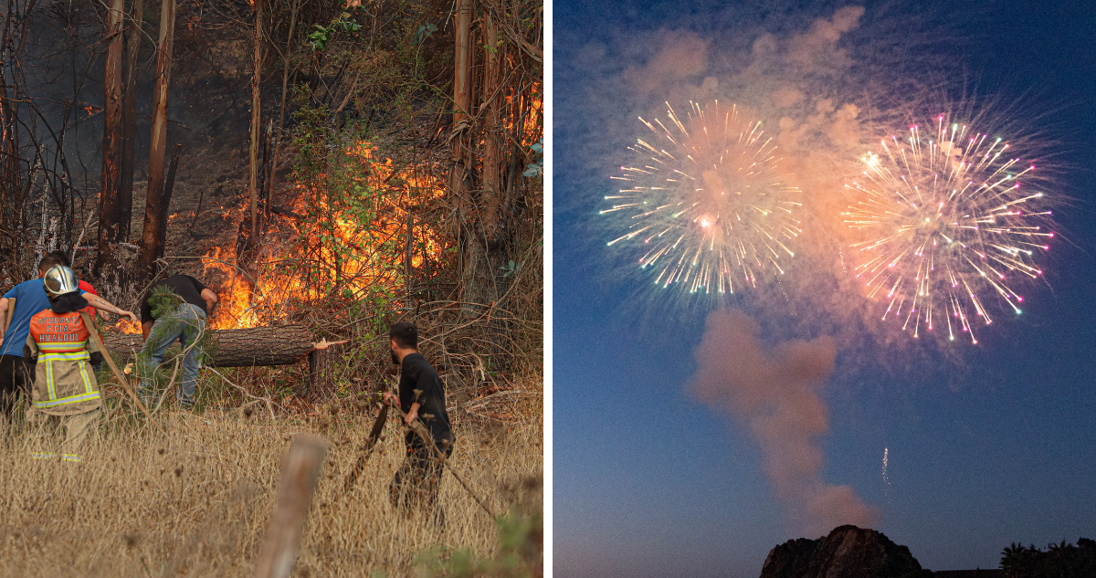Autoridades del Bío Bío refuerzan prohibición de pirotecnia en Año Nuevo por riesgo de incendios