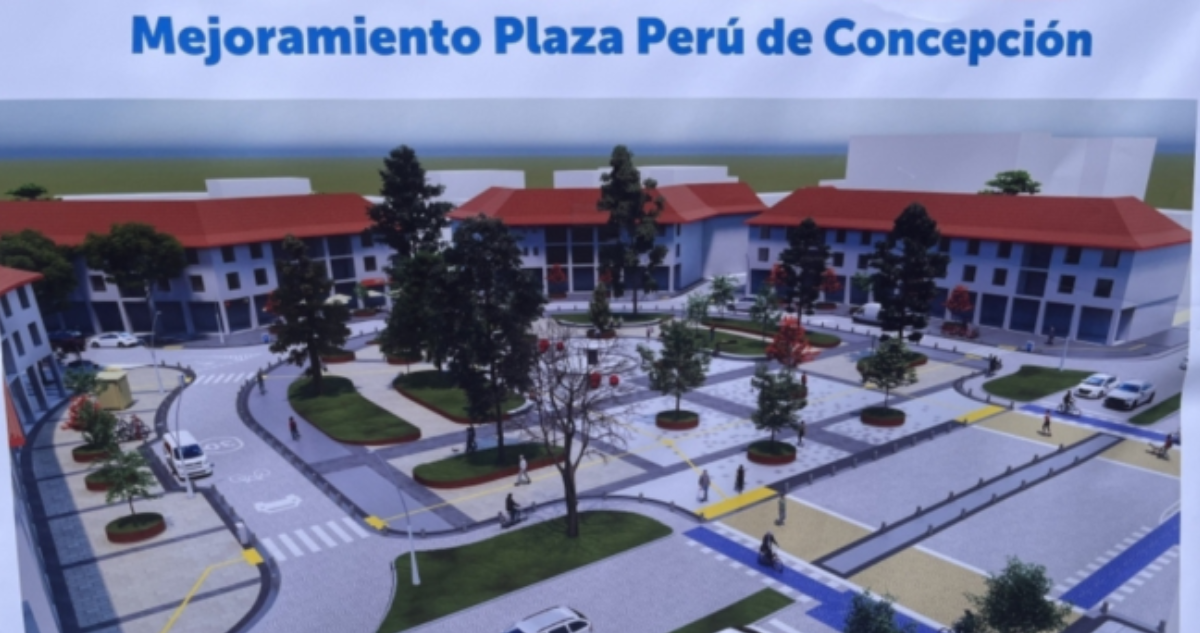 Obras de remodelación Plaza Perú tiene un 15% de retraso: Municipalidad de Concepción cursó dos multas