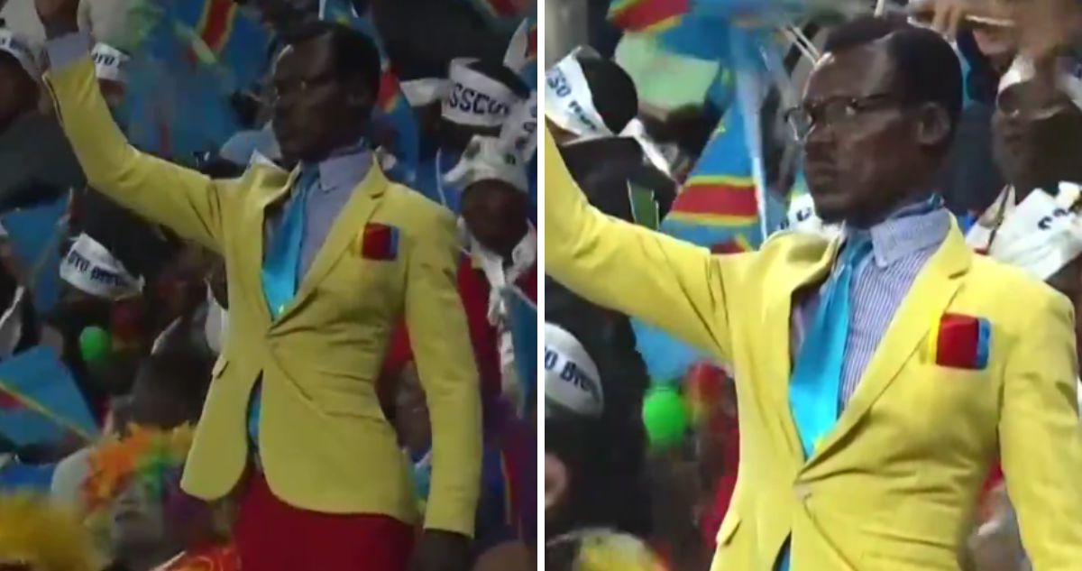 “Hincha estatua” sorprendió a todos en la Copa de África.