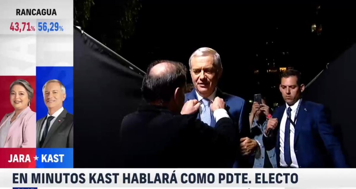 Sergio Arias: el rol del "sastre de la TV" el día del triunfo de José Antonio Kast 