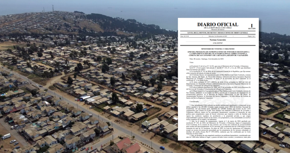 El decreto: Gobierno oficializa expropiación de 110 hectáreas en megatoma de San Antonio para proyecto habitacional