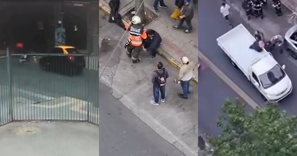 El insólito escape de motochorro que fue retenido por ciudadanos en Santiago: huyó subiéndose a camión