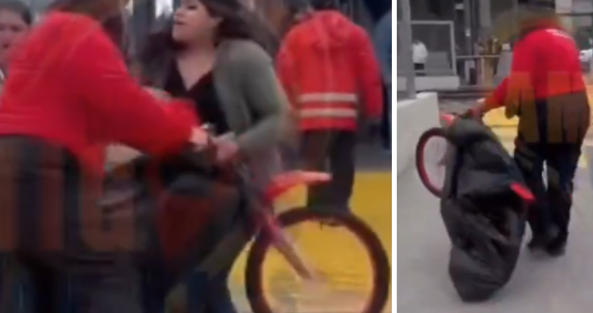 Guardia y pasajera forcejan en estación del Biotren por trasladado de bicicleta