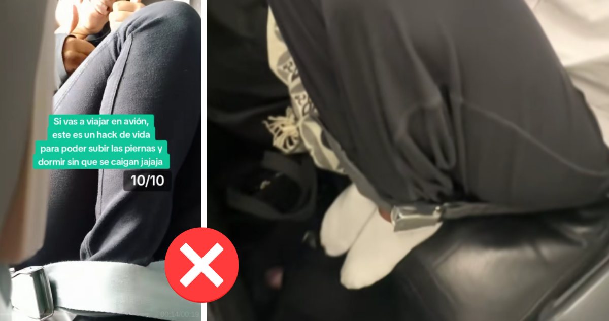 expertos aconsejan no imitar técnica de tiktokers para viajar en avión