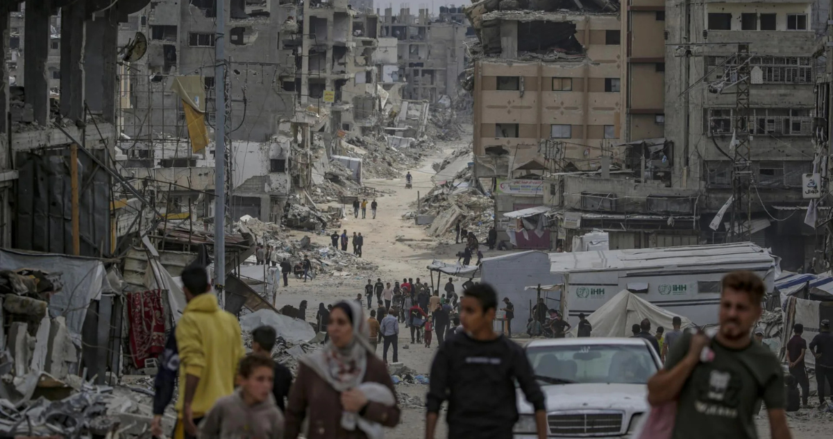 Las calles del barrio de Al Shejaeya, en el este de la ciudad de Gaza