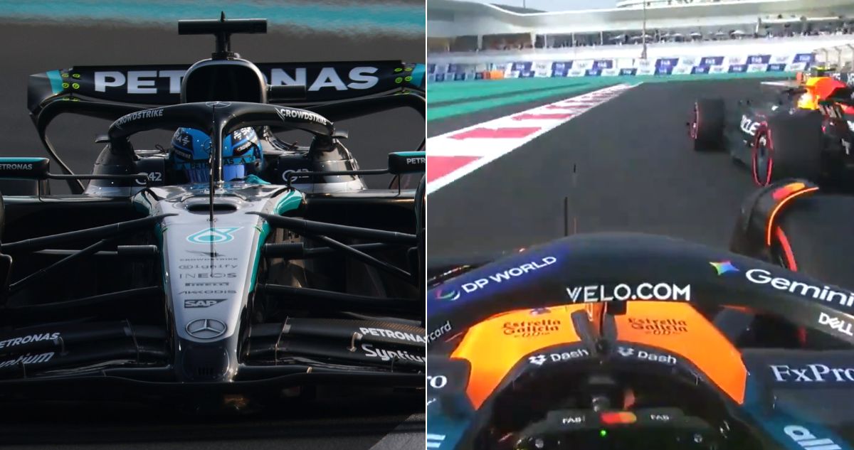 Movidos terceros ensayos libres en el GP de Abu Dabi: Russell gana, Norris casi choca a Tsunoda