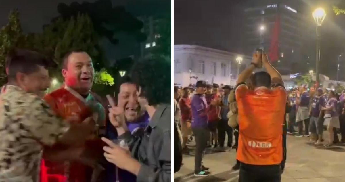 Hincha de Cobreloa se sumó a festejos lilas en Concepción,