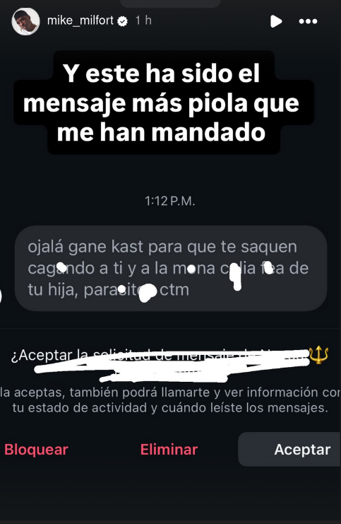 Instagram Storie de Mike Milfort