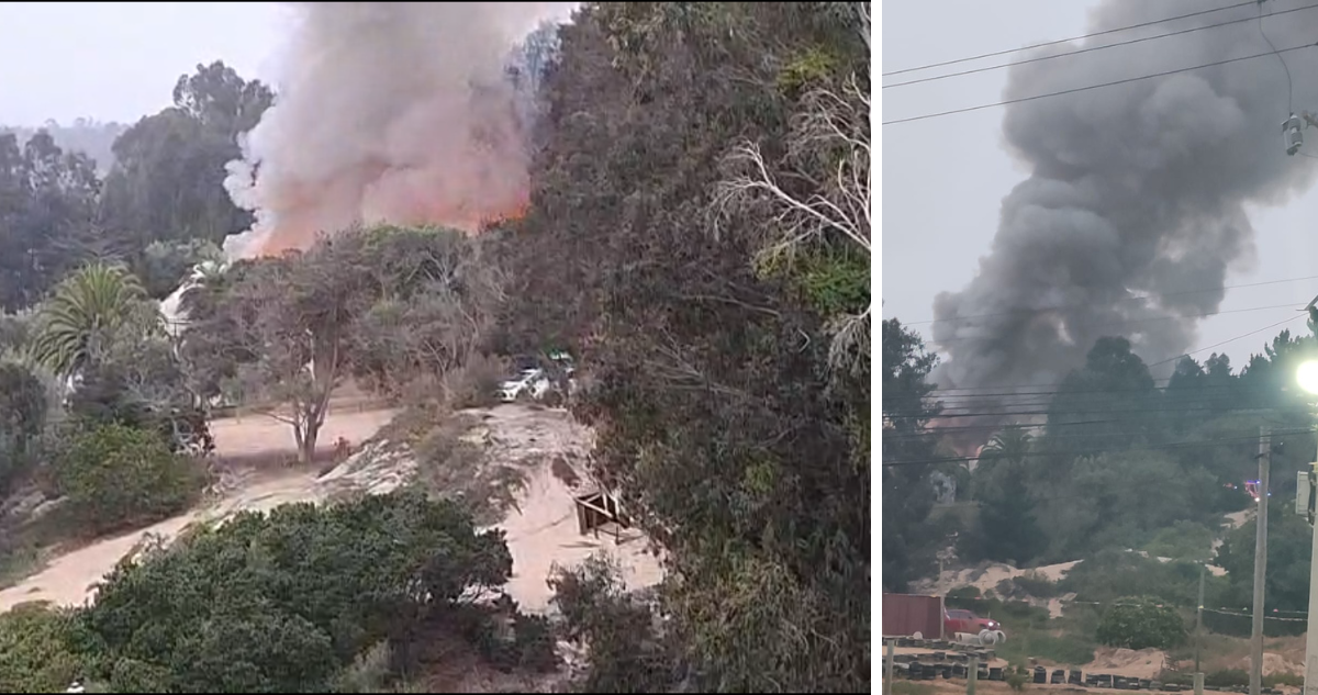 Incendio afecta a dependencias de centro de eventos en Algarrobo