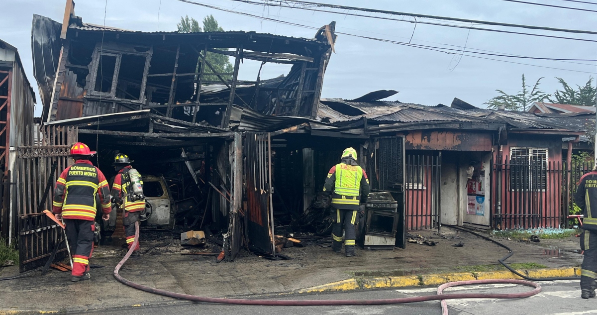Incendio de viviendas en Puerto Montt
