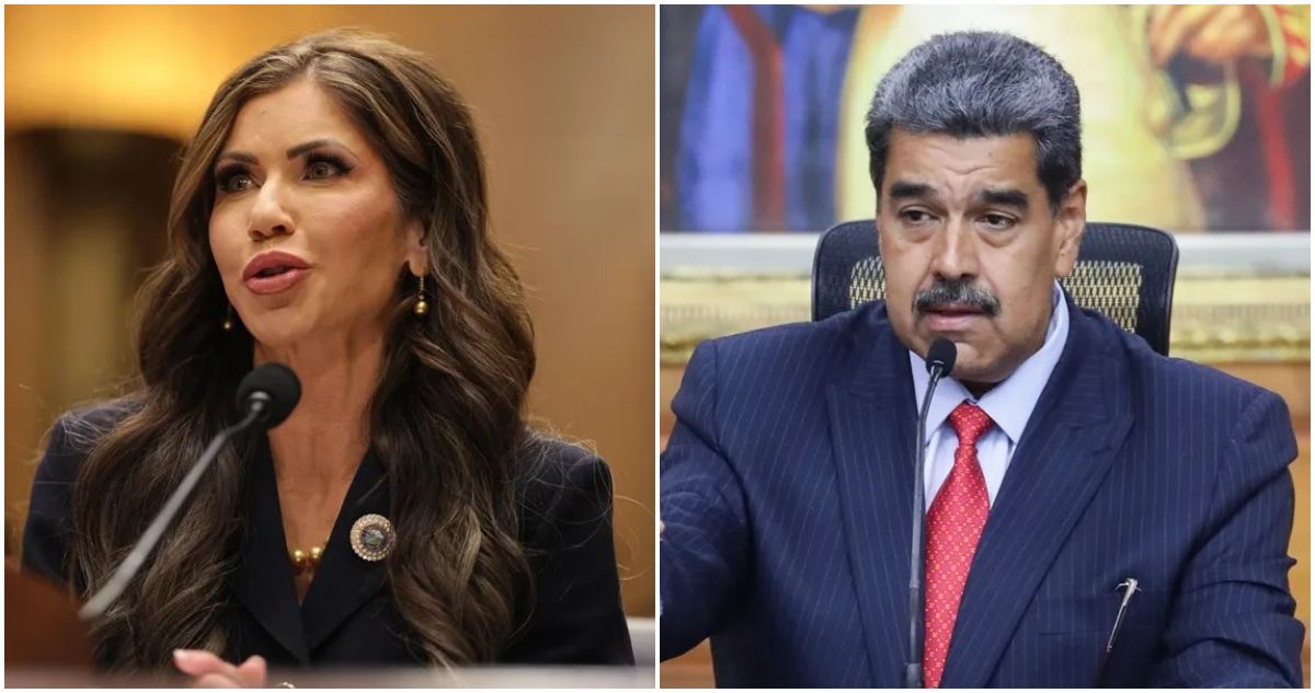 Kristi Noem y Nicolás Maduro