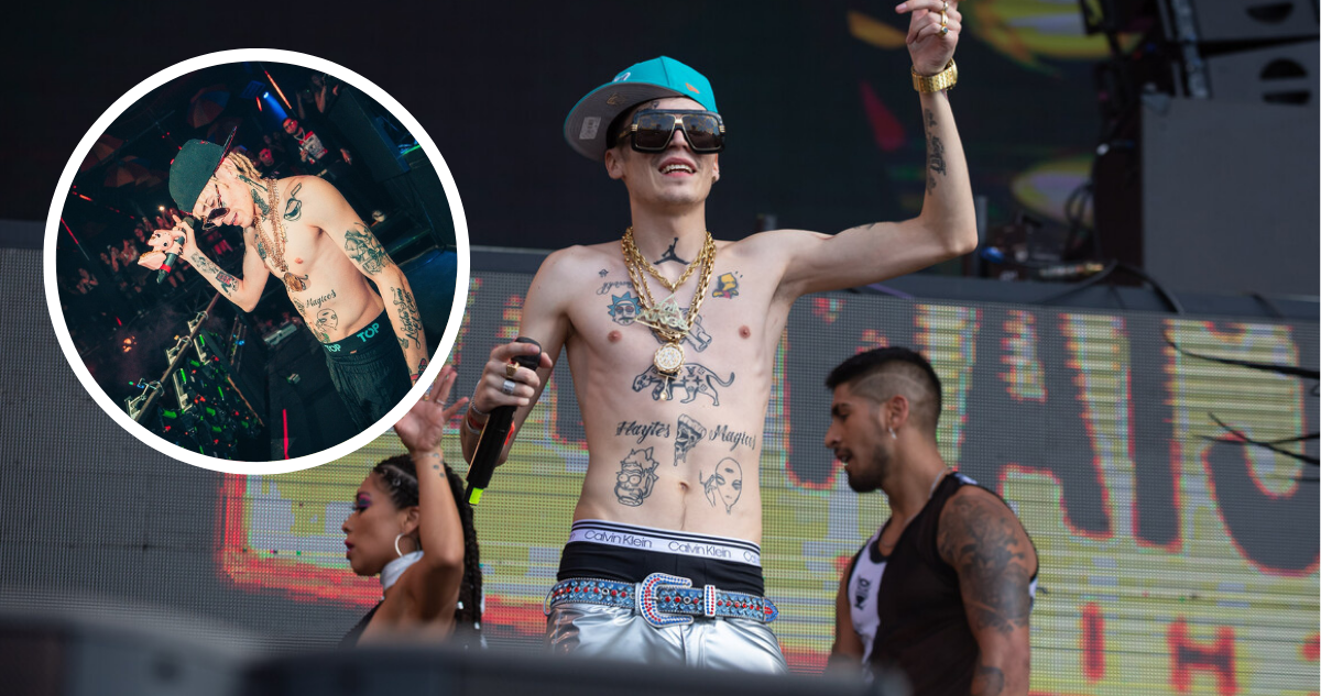 Marcianeke en Lollapalooza y en miniatura en referencia a su cambio físico