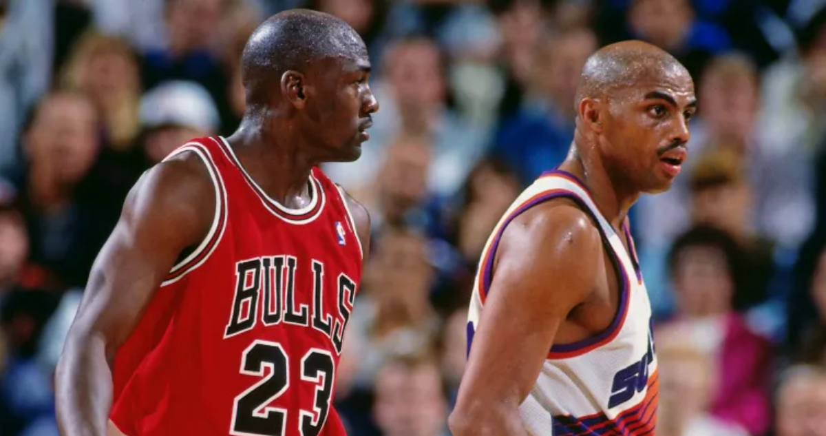 Michael Jordan y Charles Barkley en la NBA