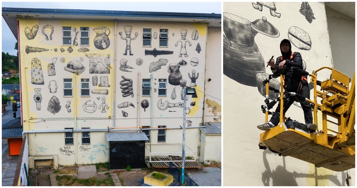 Coronel inaugura 5 murales a cielo abierto tras Encuentro Internacional Muralista del Carbón