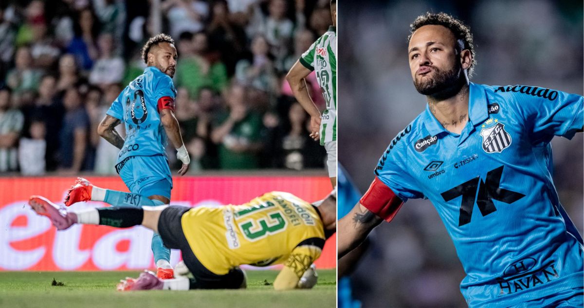 Neymar impresiona y llega al rescate del Santos con triplete ante Juventude para alejarse del descenso en el Brasileirao