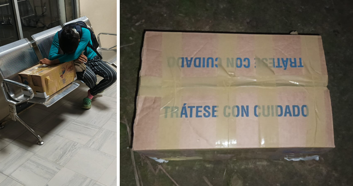 Padres reciben el cuerpo de su bebé fallecido en una caja en Ecuador
