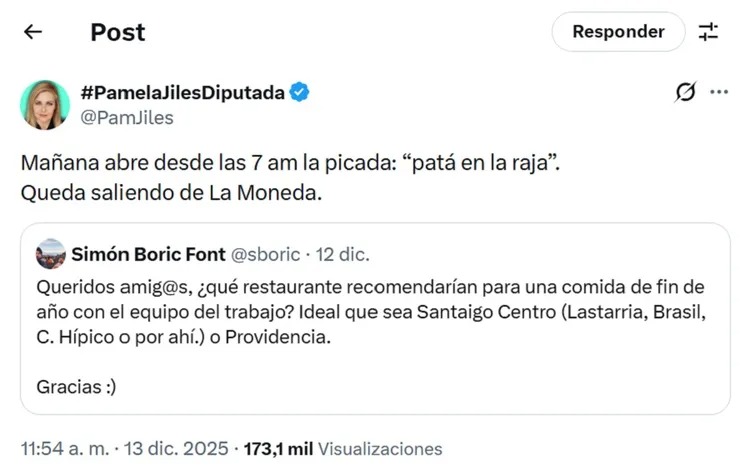 Simón Boric, Pamela Jiles