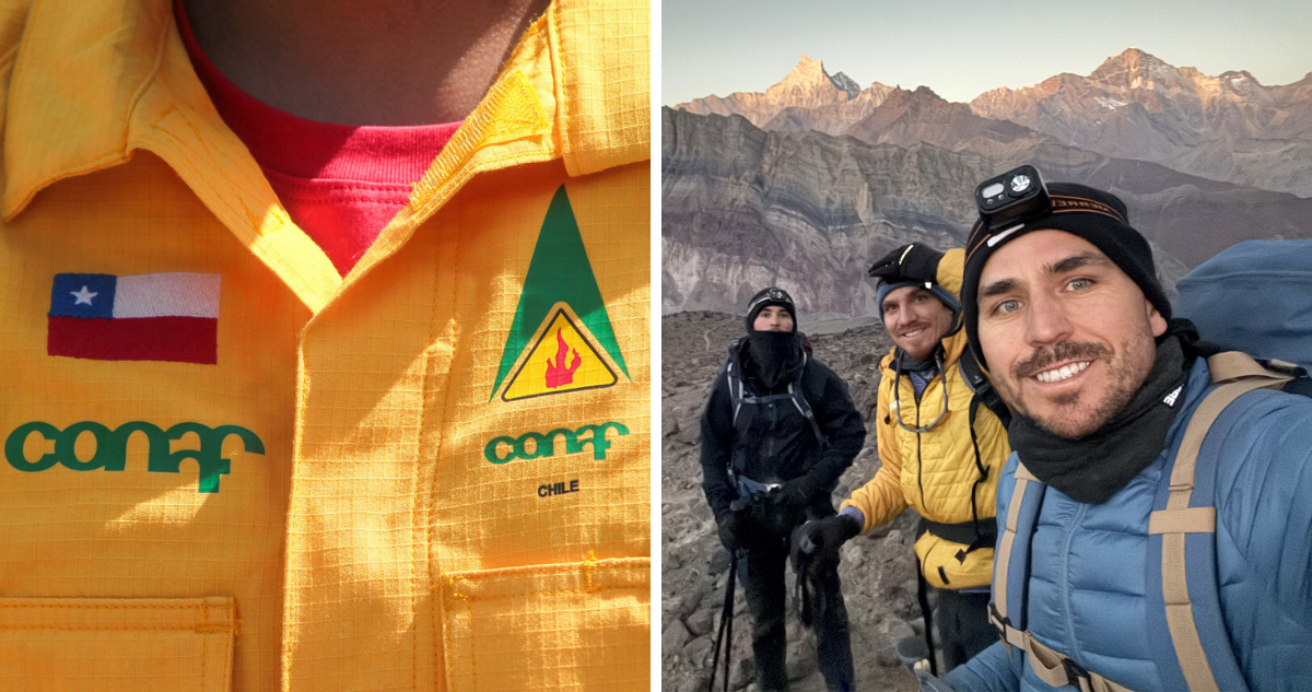 Logos de Conaf y Pangal Andrade grabando ‘El Clan’