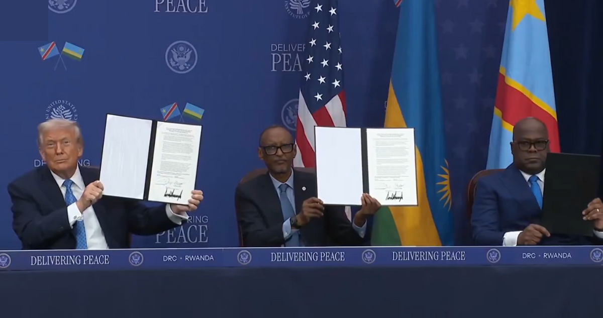 Ruanda y República Democrática del Congo firman acuerdo de paz ante la mirada de Trump en EEUU