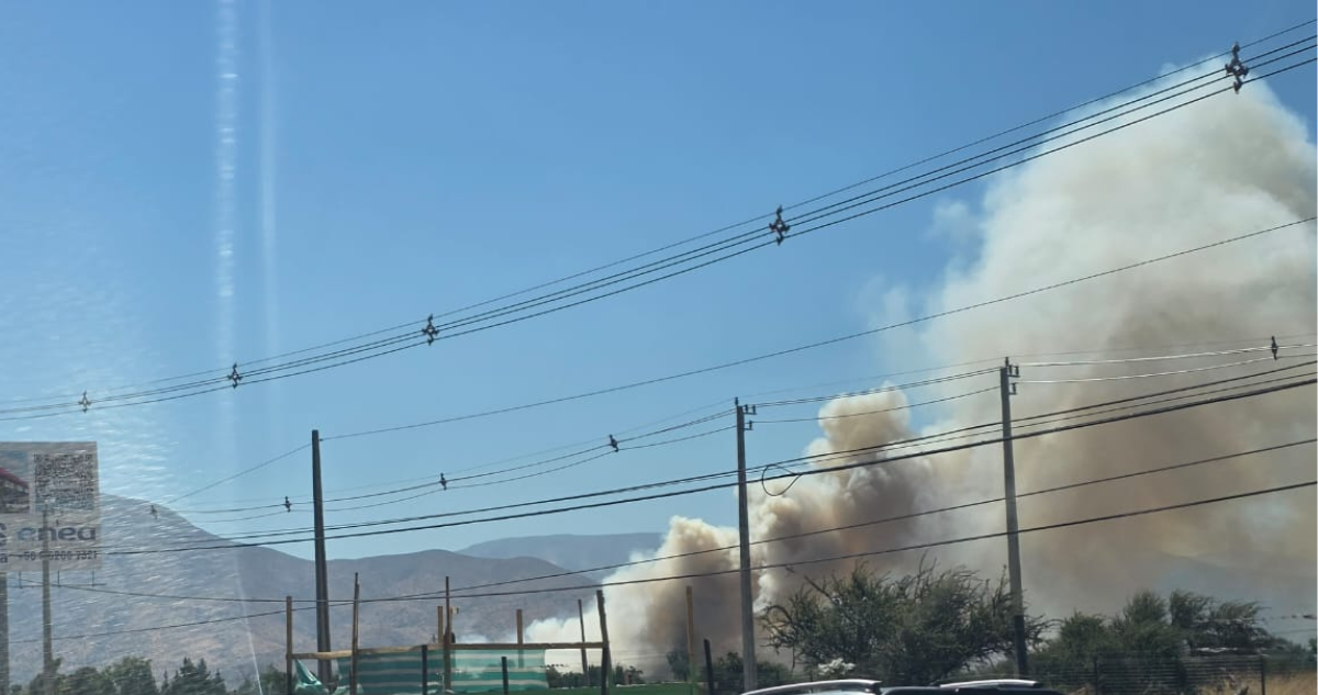 Incendio forestal a Pudahuel se registra cerca del Aeropuerto de Santiago: se declaró segunda alarma
