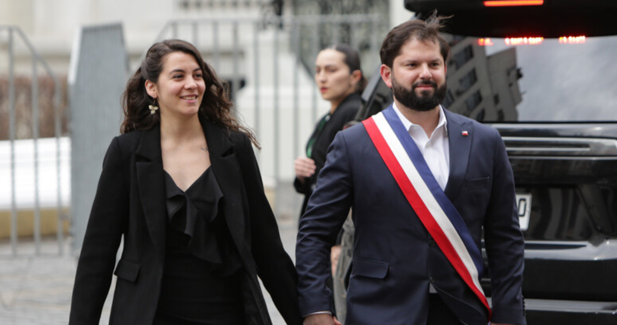 Paula Carrasco y el presidente Gabriel Boric.