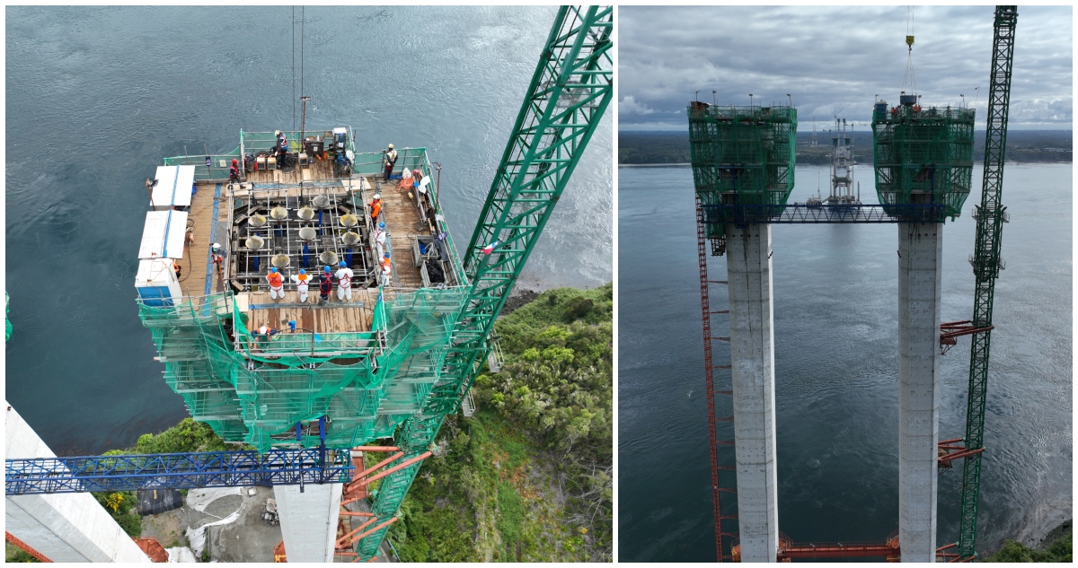 Puente Chacao pila sur máxima altura