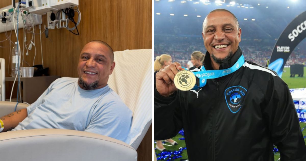 Roberto Carlos reapareció tras su cirugía de urgencia en Brasil.