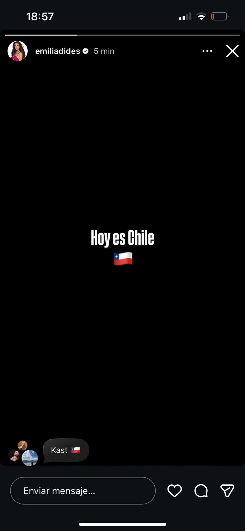 Instagram Storie de Emilia Dides